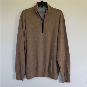 Orvis Men's Zip-Up Brown Sweater